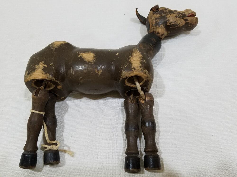 Vintage Schoenhut Humpty Dumpty Pose-able Jointed Wooden Circus Donkey